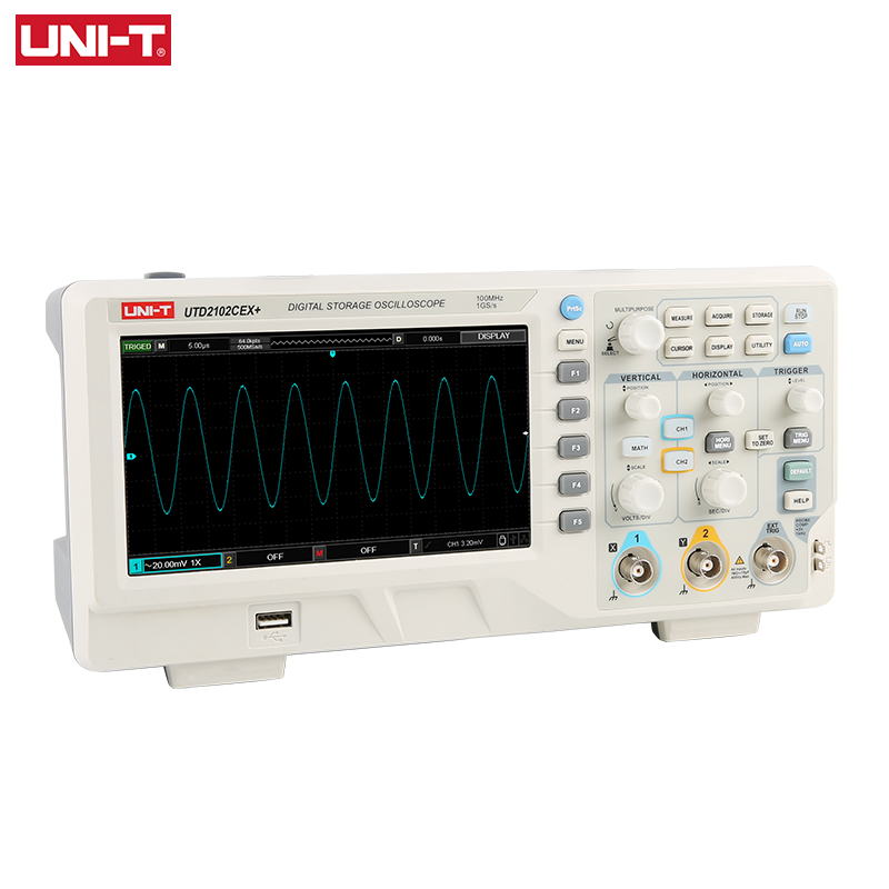 UNI-T UTD2102CEX + цифровой ос – обзор и цена Digital Storage Oscilloscope 100Mhz