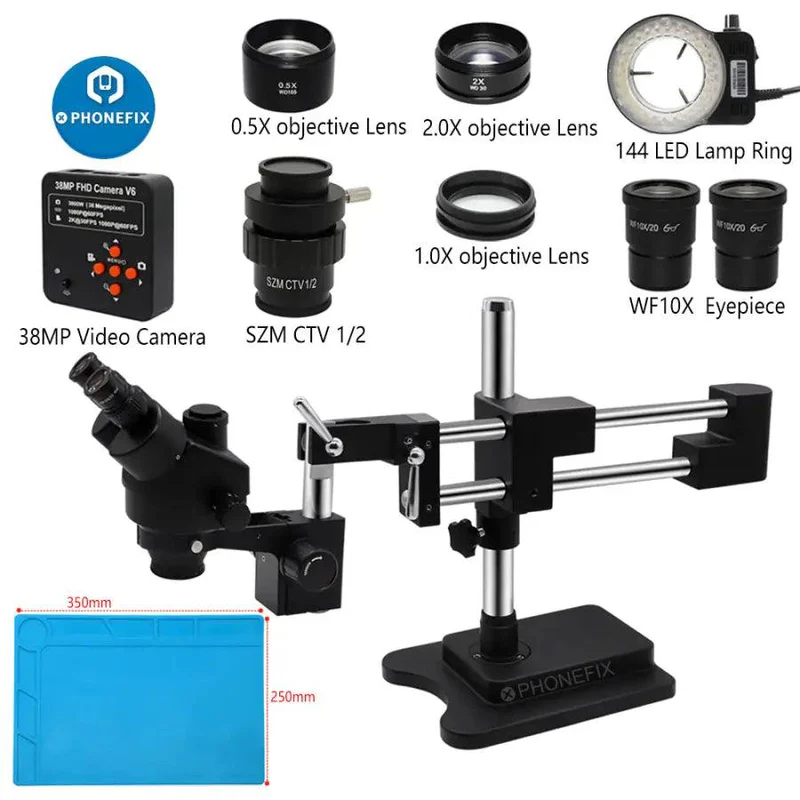 3,5X-90X черный стереомикроско – обзор и цена Stereo Trinocular Microscope Pcb