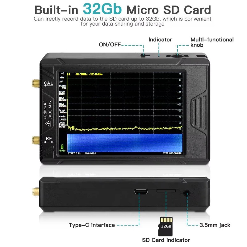 Новый портативный анализатор к – обзор и цена Signal Generator Spectrum Analyzer
