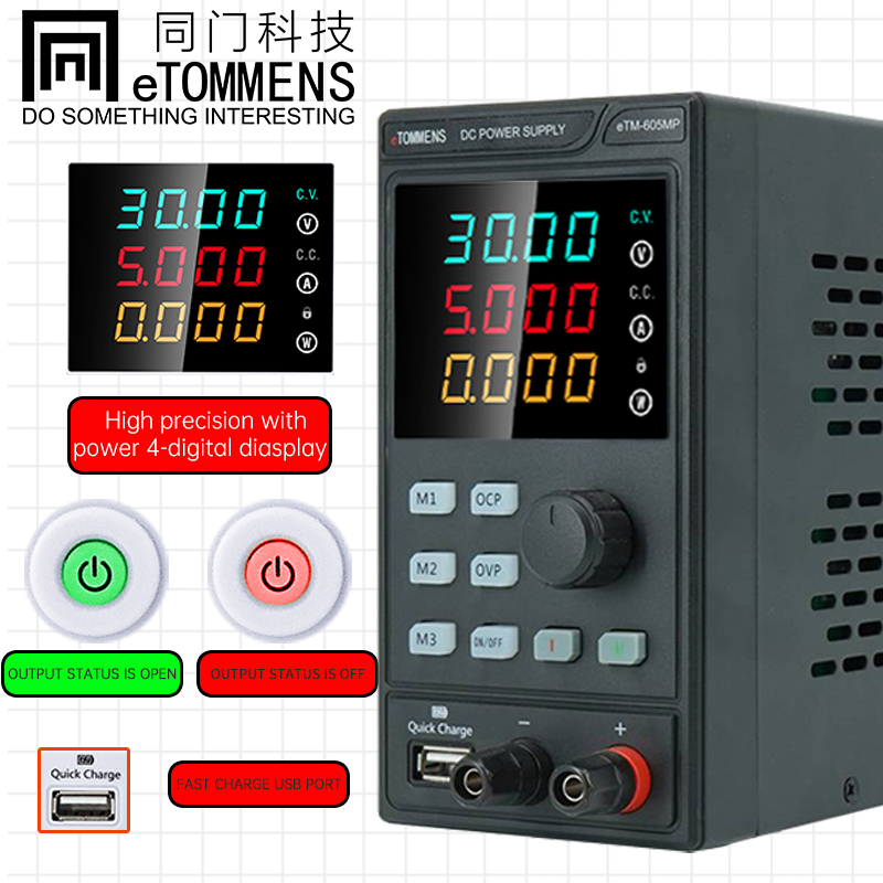 ETOMMENS 30 В 10 А 300 Вт ETM- – обзор и цена Programmable Dc Power Supply 30V 10A