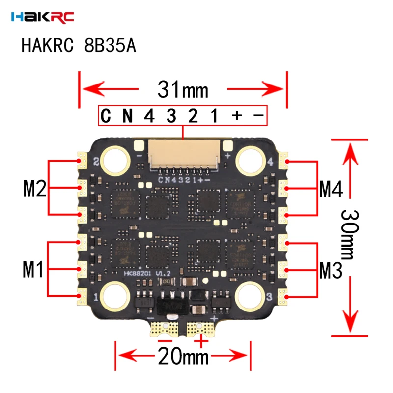 Полетный контроллер HAKRC F722 – обзор и цена Fpv Flight Controller F7 Stack 60A